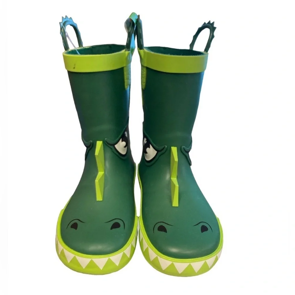 Member's Mark crocodile Boy's Easy Pull-On Lined Waterproof Rain Boots 9/10